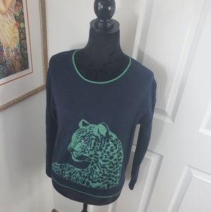 Juicy Couture Wool Leopard Sweater sz Medium